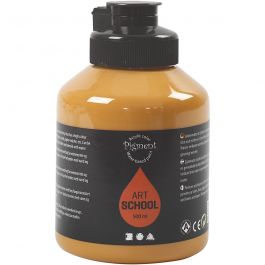 Pigment Art School Paint, ochre, opaque, 500 ml/ 1 bottle [HOB-35420]