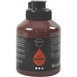 Pigment Art School Paint, burnt umber, opaque, 500 ml/ 1 bottle [HOB-35426]