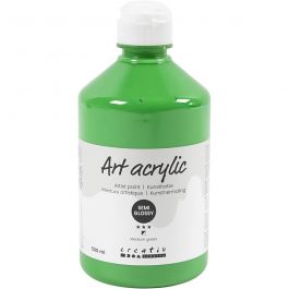 Pigment Art School Paint, medium green, opaque, 500 ml/ 1 bottle [HOB-35428]