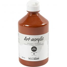 Pigment Art School Paint, raw sienna, opaque, 500 ml/ 1 bottle [HOB-35444]