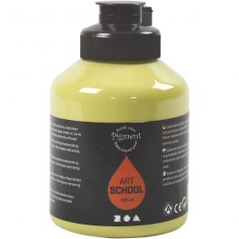 Pigment Art School Paint, kiwi, semi-transparent, 500 ml/ 1 bottle [HOB-35450]