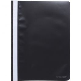 Plastic presentation folders, black, A4, 50 pc/ 1 pack [HOB-212084]