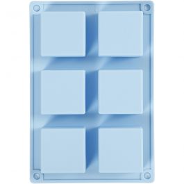 Silicone mould, H: 2,5 cm, L: 21,5 cm, W: 14,5 cm, hole size 5 x 5  cm, 60 ml, 1 pc [HOB-371811]