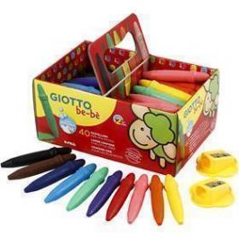Wax Crayons, L: 7 cm, D 11 mm, 40 pc/ 1 pack [HOB-37298]