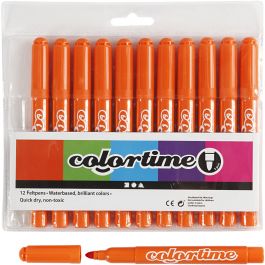 Colortime Marker, orange, line 5 mm, 12 pc/ 1 pack [HOB-37338]