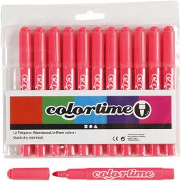Colortime Marker, pink, line 5 mm, 12 pc/ 1 pack [HOB-37339]