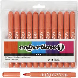 Colortime Marker, mandarin, line 5 mm, 12 pc/ 1 pack [HOB-37352]