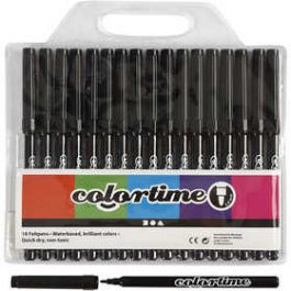 Colortime Marker, line width: 2 mm, black, 18pcs [HOB373561]