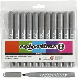Colortime Marker, grey, line 5 mm, 12 pc/ 1 pack [HOB-37361]