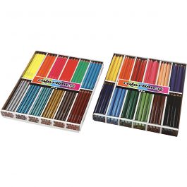Colortime colour pencils, assorted colours, lead 4+5 mm, 288 pc/ 1 pack [HOB-38075]