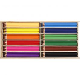 Colouring Pencils, assorted colours, lead 3 mm, 144 pc/ 1 pack [HOB-38094]