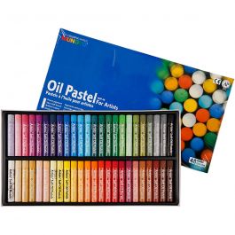 Mungyo Oil Pastel, assorted colours, L: 7 cm, thickness 11 mm, 48 pc/ 1 pack [HOB-38144]