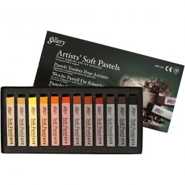 Gallery Soft Pastel Set, brown harmony, L: 6,5 cm, thickness 10 mm, 12 pc/ 1 pack [HOB-38162]