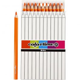 Colortime colour pencils, orange, L: 17,45 cm, lead 5 mm, JUMBO, 12 pc/ 1 pack [HOB-38171]