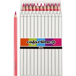 Colortime colour pencils, pink, L: 17,45 cm, lead 5 mm, JUMBO, 12 pc/ 1 pack [HOB-38173]