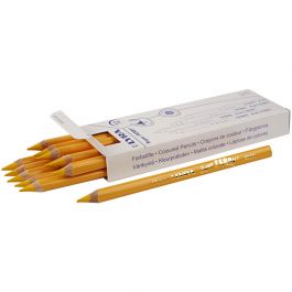 Super Ferby 1 colouring pencils, yellow, L: 18 cm, lead 6,25 mm, 12 pc/ 1 pack [HOB-38353]