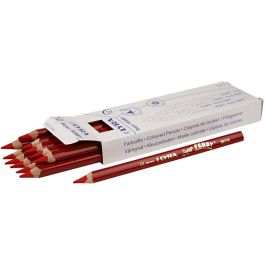 Super Ferby 1 colouring pencils, red, L: 18 cm, lead 6,25 mm, 12 pc/ 1 pack [HOB-38355]