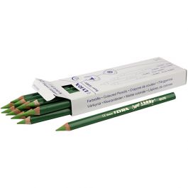 Super Ferby 1 colouring pencils, light green, L: 18 cm, lead 6,25 mm, 12 pc/ 1 pack [HOB-38366]