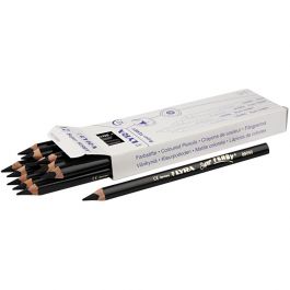 Super Ferby 1 colouring pencils, black, L: 18 cm, lead 6,25 mm, 12 pc/ 1 pack [HOB-38370]