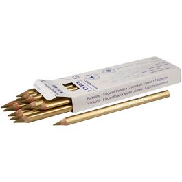 Super Ferby 1 colouring pencils, gold, L: 18 cm, lead 6,25 mm, 12 pc/ 1 pack [HOB-38371]