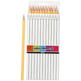 Colortime colouring pencils, light beige, L: 17 cm, lead 3 mm, 12 pc/ 1 pack [HOB-38574]