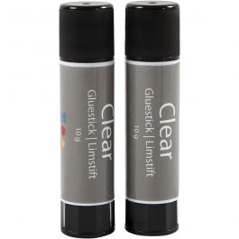 Clear Glue Stick, Round, 10 g, 2 pc/ 1 pack [HOB-390410]