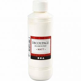 Decoupage lacquer, matt, 250 ml/ 1 bottle [HOB-39202]