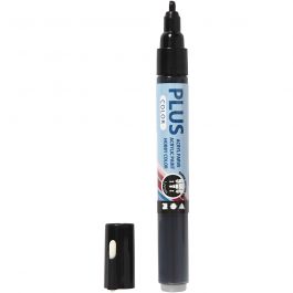 Plus Color Marker, black, 5,5 ml, L: 14,5 cm, line 1-2 mm, 1 pc [HOB-39842]
