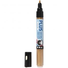 Plus Color Marker, gold, 5,5 ml, L: 14,5 cm, line 1-2 mm, 1 pc [HOB-39852]
