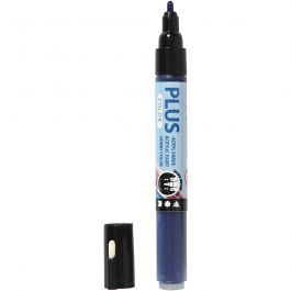 Plus Color Marker, navy blue, 5,5 ml, L: 14,5 cm, line 1-2 mm, 1 pc [HOB-39858]