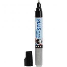 Plus Color Marker, silver, 5,5 ml, L: 14,5 cm, line 1-2 mm, 1 pc [HOB-39877]