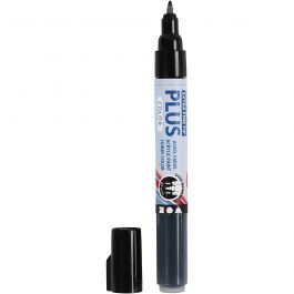 Plus Color Marker, black, 5,5 ml, L: 14,5 cm, line 0,7 mm, 1 pc [HOB-39942]