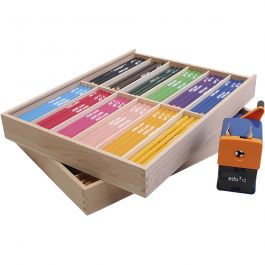 edu jumbo coloured pencils, assorted colours, lead 6,25 mm, 24x12 pc/ 1 pack [HOB-406145]