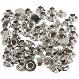 Rivets, silver, D 7 mm, 50 pc/ 1 pack [HOB-406130]