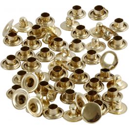 Rivets, brass, D 7 mm, 50 pc/ 1 pack [HOB-406150]