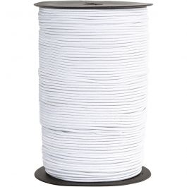 Elastic Beading Cord, white, thickness 2 mm, 250 m/ 1 roll [HOB-41036]