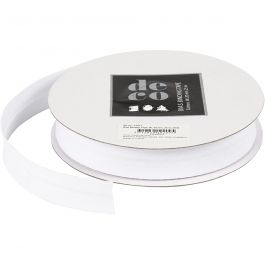 Bias Binding Tape, white, W: 20 mm, 25 m/ 1 roll [HOB-41071]