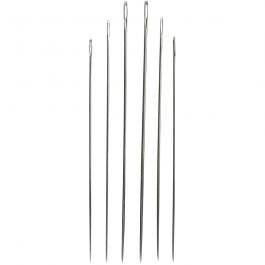 Darning Needles, silver, no. 1-5, 6 pc/ 1 pack [HOB-41128]
