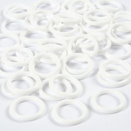 Plastic Ring, white, size 15 mm, thickness 2 mm, 50 pc/ 1 pack [HOB-41257]