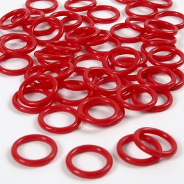 Plastic Ring, red, size 15 mm, thickness 2 mm, 50 pc/ 1 pack [HOB-41258]