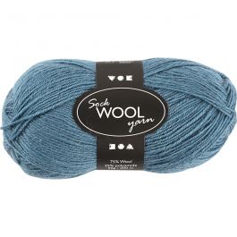 Sock Yarn, petrol, L: 200 m, 50 g/ 1 ball [HOB-41324]
