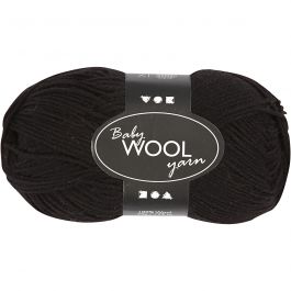 Baby Yarn, black, L: 172 m, 50 g/ 1 ball [HOB-41348]