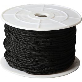Polyester Cord, black, thickness 2 mm, 50 m/ 1 roll [HOB-41578]