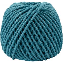Paper Yarn, turquoise, 150 g, thickness 2,5-3 mm, 40 m/ 1 ball [HOB-41728]