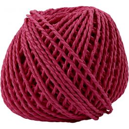 Paper Yarn, pink, 150 g, thickness 2,5-3 mm, 40 m/ 1 ball [HOB-41731]
