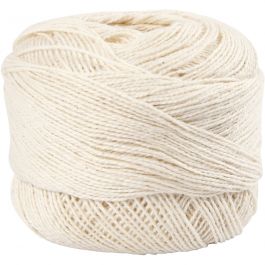 Mercerized Cotton Yarn, off-white, 20 g/ 1 ball [HOB-42129]