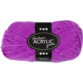 Fantasia Acrylic Yarn, cyclamen, L: 80 m, 50 g/ 1 pack [HOB-421706]