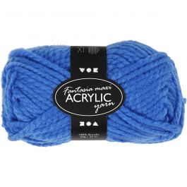 Fantasia Acrylic Yarn, blue, L: 35 m, Maxi, 50 g/ 1 ball [HOB-421863]