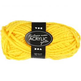 Fantasia Acrylic Yarn, yellow, L: 35 m, Maxi, 50 g/ 1 ball [HOB-421864]