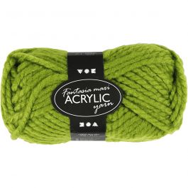 Fantasia Acrylic Yarn, green, L: 35 m, Maxi, 50 g/ 1 ball [HOB-421865]